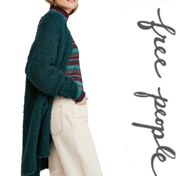 Free People Once in a Lifetime Green Cardigan Sz L - Picture 3 of 5